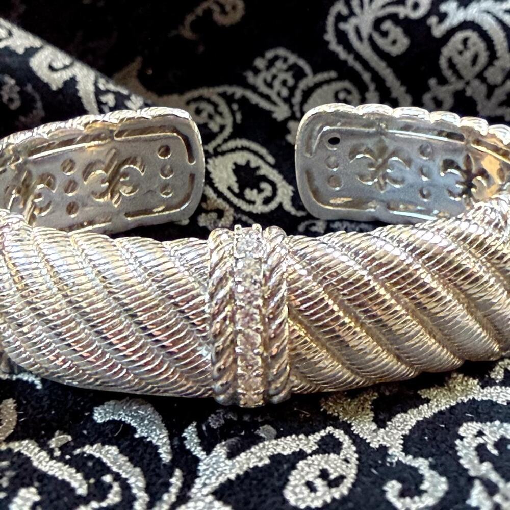 Judith Ripka Sterling Silver Cubic Zirconia Bangle